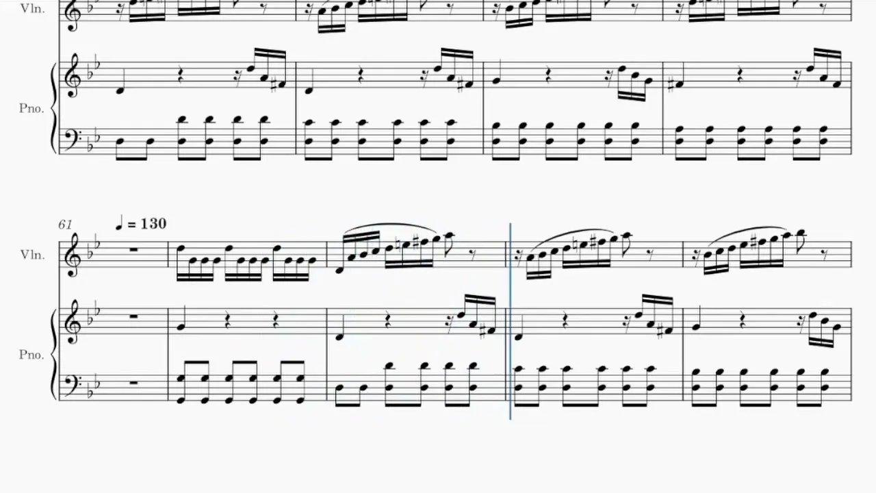 Vivaldi Summer Presto Practice: Measures 20-28